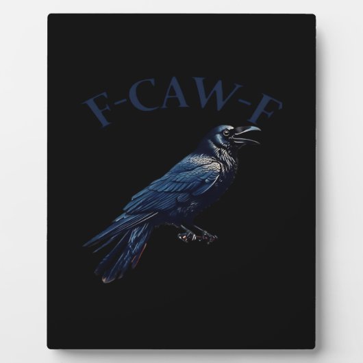Kraai, F-Caw-F Grappige Vogel Creatieve Casual Fotoplaat (Voorkant)
