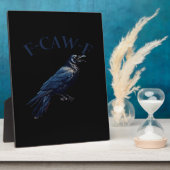 Kraai, F-Caw-F Grappige Vogel Creatieve Casual Fotoplaat (Zijkant)