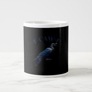 Kraai, F-Caw-F Grappige Vogel Creatieve Casual Grote Koffiekop