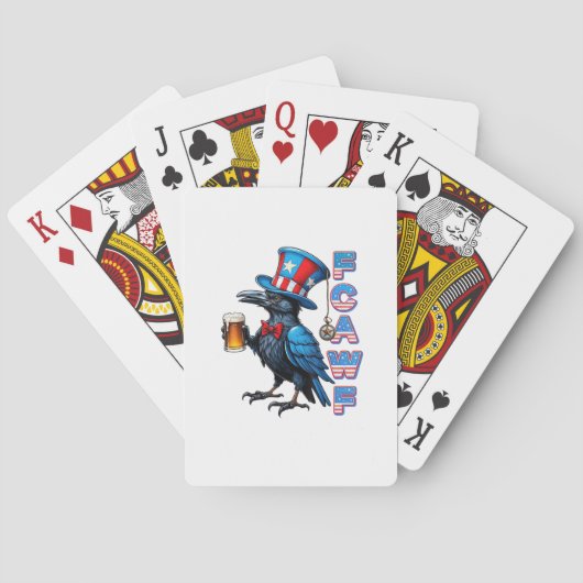 Kraai, F-Caw-F Grappige Vogel Creatieve Casual Pokerkaarten (Achterkant)