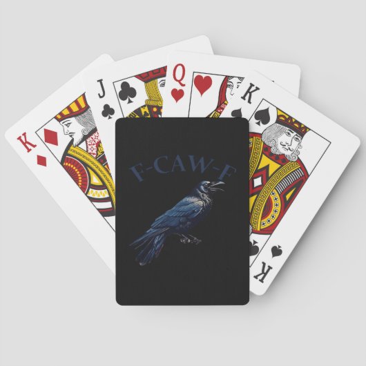 Kraai, F-Caw-F Grappige Vogel Creatieve Casual Pokerkaarten (Achterkant)