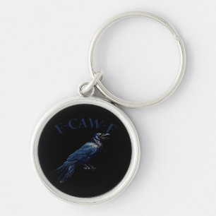 Kraai, F-Caw-F Grappige Vogel Creatieve Casual Sleutelhanger