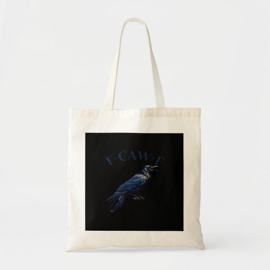 Kraai, F-Caw-F Grappige Vogel Creatieve Casual Tote Bag (Voorkant)