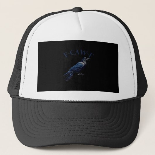 Kraai, F-Caw-F Grappige Vogel Creatieve Casual Trucker Pet (Voorkant)