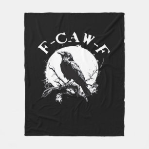 Kraai F-Caw-F Grappige Vogel Esthetische Casual Fleece Deken