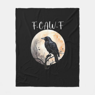 Kraai F-Caw-F Grappige Vogel Esthetische Casual Fleece Deken