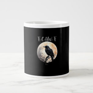 Kraai F-Caw-F Grappige Vogel Esthetische Casual Grote Koffiekop