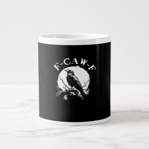 Kraai F-Caw-F Grappige Vogel Esthetische Casual Grote Koffiekop