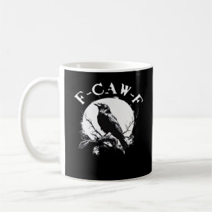 Kraai F-Caw-F Grappige Vogel Esthetische Casual Koffiemok