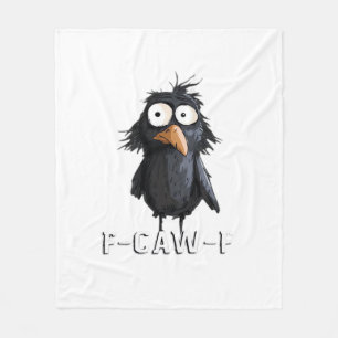 Kraai, F-Caw-F Grappige Vogel F-Caw-F Koe Humor Me Fleece Deken