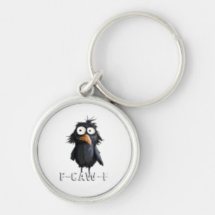 Kraai, F-Caw-F Grappige Vogel F-Caw-F Koe Humor Me Sleutelhanger