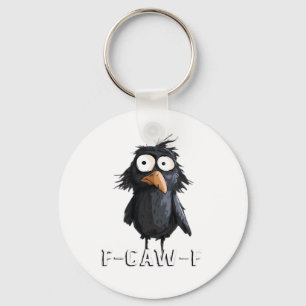 Kraai, F-Caw-F Grappige Vogel F-Caw-F Koe Humor Me Sleutelhanger