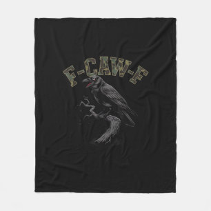 Kraai F-Caw-F Grappige Vogel Fleece Deken