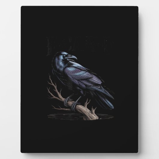 Kraai, F-Caw-F Grappige Vogel Grappige Quote Fotoplaat (Voorkant)