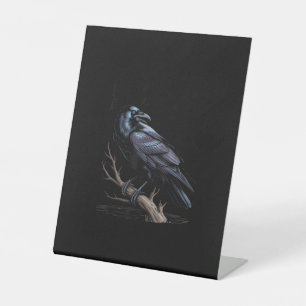 Kraai, F-Caw-F Grappige Vogel Grappige Quote Reclamebord Met Voetstuk