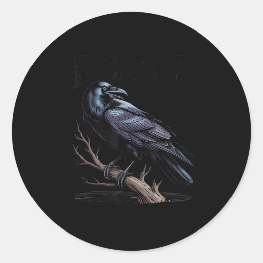 Kraai, F-Caw-F Grappige Vogel Grappige Quote Ronde Sticker (Voorkant)