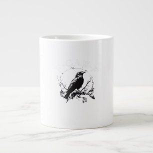 Kraai, F-Caw-F Grappige Vogel Grappige Trendy Grote Koffiekop