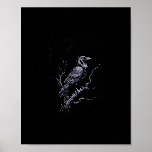 Kraai F-Caw-F Grappige Vogel Grappige Uitspraak Hu Poster (Voorkant)