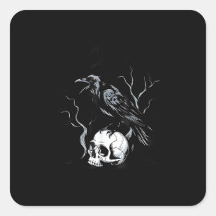 Kraai F-Caw-F Grappige Vogel Grappige Uitspraak Hu Vierkante Sticker