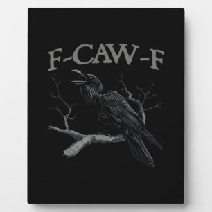 Kraai, F-Caw-F Grappige Vogel Klassieke Vintage St Fotoplaat