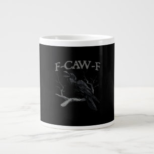 Kraai, F-Caw-F Grappige Vogel Klassieke Vintage St Grote Koffiekop