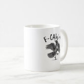 Kraai, F-Caw-F Grappige Vogel Koffiemok (Voorkant rechts)