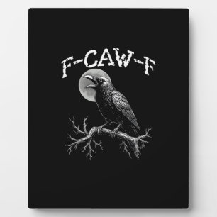 Kraai F-Caw-F Grappige Vogel Kraai Humor Creatieve Fotoplaat