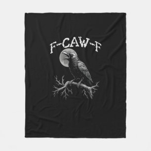 Kraai F-Caw-F Grappige Vogel Kraai Humor Tri-blend Fleece Deken