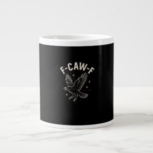 Kraai F-Caw-F Grappige Vogel Maan Gothische Volwas Grote Koffiekop