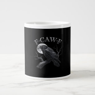 Kraai F-Caw-F Grappige Vogel Maan Gothische Volwas Grote Koffiekop