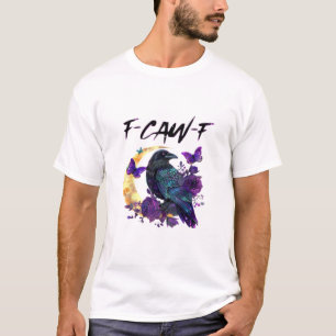 Kraai F Caw F Grappige Vogel Maan Gotisch Ontwerp T-shirt