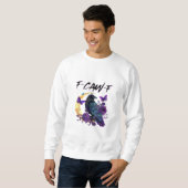 Kraai F Caw F Grappige Vogel Maan Gotisch Ontwerp Trui (Voorkant volledig)