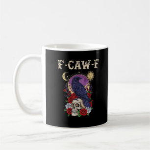 Kraai F-Caw-F Grappige Vogel Maan Gotische Volwass Koffiemok