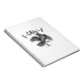Kraai, F-Caw-F Grappige Vogel Notitieboek (Rechterzijde)