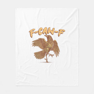 Kraai F-Caw-F Grappige Vogel Raaf Meme Fleece Deken