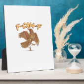 Kraai F-Caw-F Grappige Vogel Raaf Meme Fotoplaat (Zijkant)