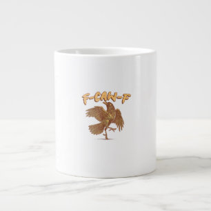Kraai F-Caw-F Grappige Vogel Raaf Meme Grote Koffiekop