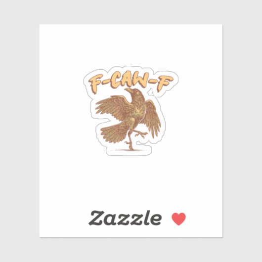 Kraai F-Caw-F Grappige Vogel Raaf Meme Sticker (Vel)