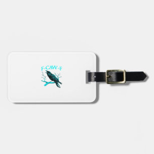Kraai F-Caw-F Grappige Vogel Retro Bagagelabel