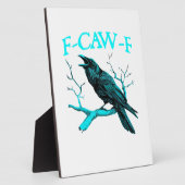 Kraai F-Caw-F Grappige Vogel Retro Design Creatiev Fotoplaat (Zijkant)