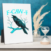 Kraai F-Caw-F Grappige Vogel Retro Design Creatiev Fotoplaat (Zijkant)