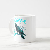 Kraai F-Caw-F Grappige Vogel Retro Design Creatiev Koffiemok (Voorkant links)