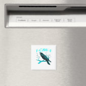 Kraai F-Caw-F Grappige Vogel Retro Design Creatiev Magneet (Insitu (Vaatwasser))