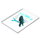 Kraai F-Caw-F Grappige Vogel Retro Design Creatiev Notitieboek (Linkerzijde)