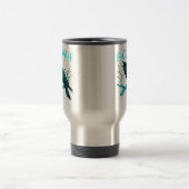 Kraai F-Caw-F Grappige Vogel Retro Design Creatiev Reisbeker (Center)