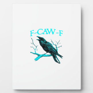 Kraai F-Caw-F Grappige Vogel Retro Fotoplaat