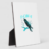 Kraai F-Caw-F Grappige Vogel Retro Fotoplaat (Zijkant)