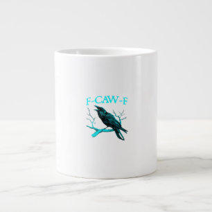 Kraai F-Caw-F Grappige Vogel Retro Grote Koffiekop