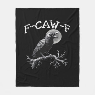 Kraai F-Caw-F Grappige Vogel Retro Klassieker Fleece Deken