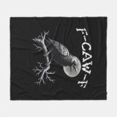 Kraai F-Caw-F Grappige Vogel Retro Klassieker Fleece Deken (Voorkant (Horizontaal))
